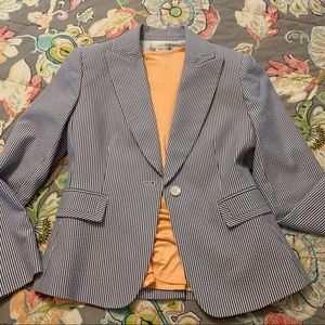 Tahari Arthur Levine Seersucker blazer